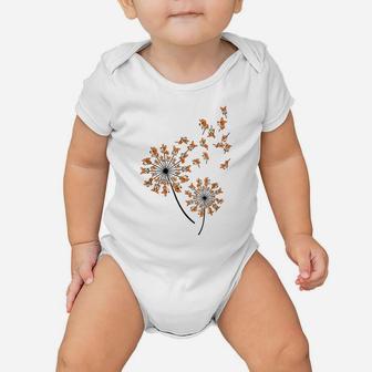 Corgi Flower Fly Dandelion Funny Dog Lover For Mom Men Kids Baby Onesie | Crazezy UK