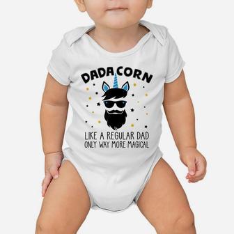 Dadacorn Gift Father's Day Daddy Beard Graphic Dad Unicorn Baby Onesie | Crazezy AU