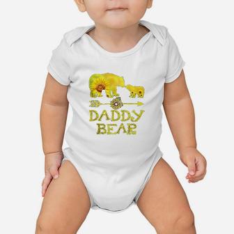 Daddy Bear Mothers Day Sunflower Family Gift Baby Onesie | Crazezy AU