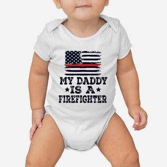 Daddy Is A Firefighter Baby Onesie | Crazezy