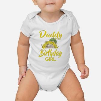 Daddy Of The Birthday Girl Dad Sunflower Gifts Baby Onesie | Crazezy