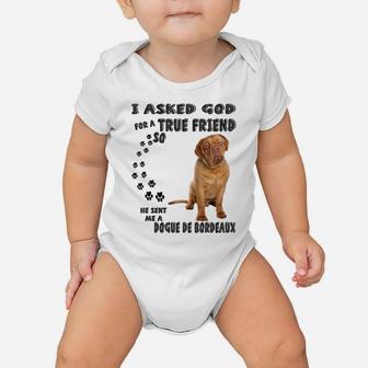 Dogue De Bordeaux Quote Mom Dad Print, French Mastiff Dog Baby Onesie | Crazezy UK