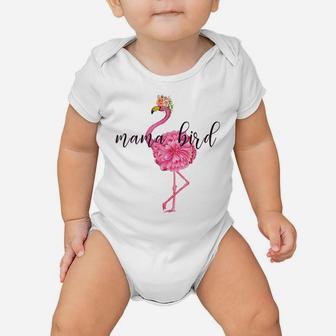 Flower Pink Mama Bird Momma Flamingo Summer Sea 2019 Floral Baby Onesie | Crazezy