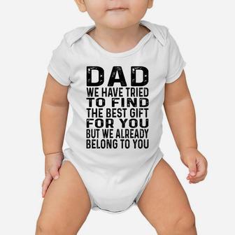 Funny Fathers Day Clothing From Daughter Son To Dad Sayings Baby Onesie | Crazezy UK