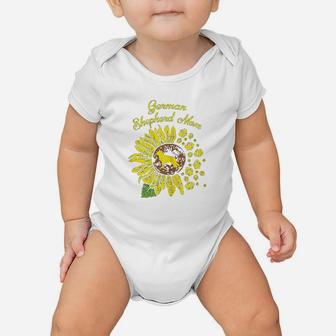 German Shepherd Mom Sunflower Baby Onesie | Crazezy UK