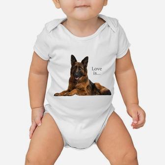 German Shepherd Shirt Shepard Dog Mom Dad Love Pet Puppy Tee Raglan Baseball Tee Baby Onesie | Crazezy AU
