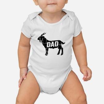Goat Dad Greatest Of All Time Baby Onesie | Crazezy