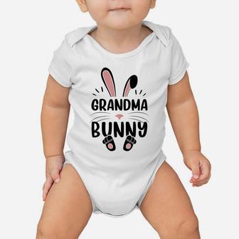 Grandma Bunny Funny Matching Easter Bunny Egg Hunting Baby Onesie | Crazezy DE
