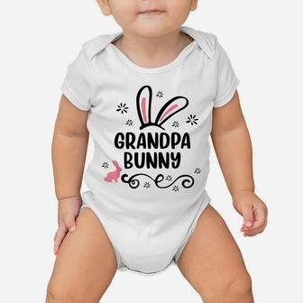 Grandpa Bunny Funny Matching Easter Bunny Egg Hunting Baby Onesie | Crazezy