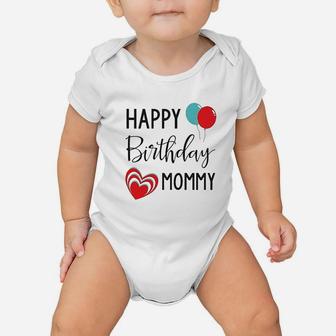 Happy Birthday Daddy Mommy Baby Onesie | Crazezy