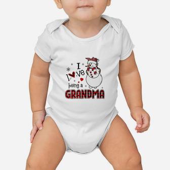I Love Being A Grandma Snowman - Christmas Gift Baby Onesie | Crazezy AU