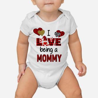I Love Being A Mommy Gnome Matching Family Valentines's Day Baby Onesie | Crazezy DE