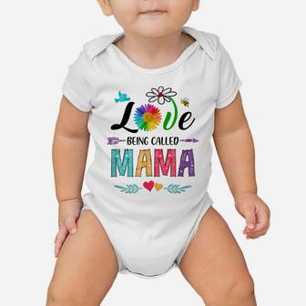 I Love Being Called Mama Daisy Flower Mothers Day Baby Onesie | Crazezy