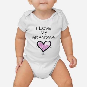 I Love My Grandma Baby Onesie | Crazezy