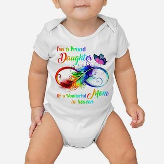I'm A Proud Daughter Of A Wonderful Mom In Heaven 9 Birthday Baby Onesie | Crazezy AU
