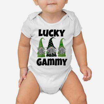 Lucky Gammy St Patricks Day Gnome Shirt Grandma Grandmother Baby Onesie | Crazezy
