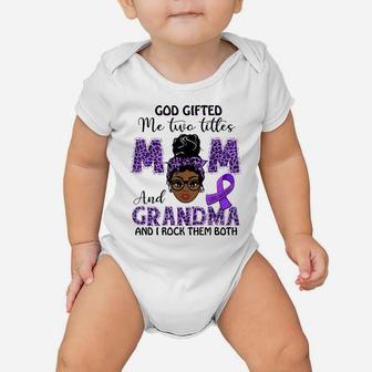 Lupus Awareness God Gifted Me Two Titles Mom And Grandma Baby Onesie | Crazezy