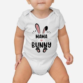 Mama Bunny Funny Matching Easter Bunny Egg Hunting Baby Onesie | Crazezy