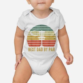 Mens Best Dad By Par Funny Disc Golf Gift For Men Father's Day Baby Onesie | Crazezy
