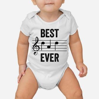 Mens Best Dad Ever Music Notes Tshirt Funny Fathers Day Gift Baby Onesie | Crazezy AU