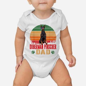 Mens Best Doberman Dad Father's Day Shirt Dog Lover Owner Baby Onesie | Crazezy UK