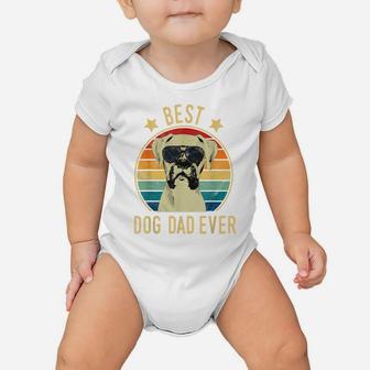 Mens Best Dog Dad Ever Boxer Father's Day Gift Baby Onesie | Crazezy