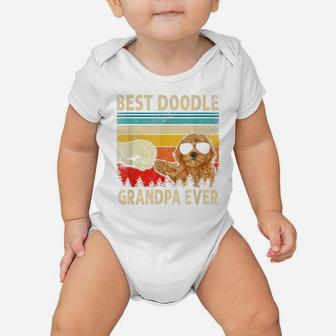 Mens Best Doodle Grandpa Ever Goldendoodle Dog Dad Father's Day Baby Onesie | Crazezy