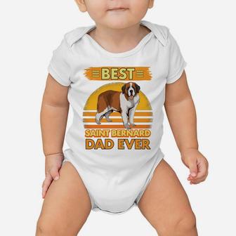 Mens Boys Best Saint Bernard Dad Ever Dog Owner St Bernards Baby Onesie | Crazezy