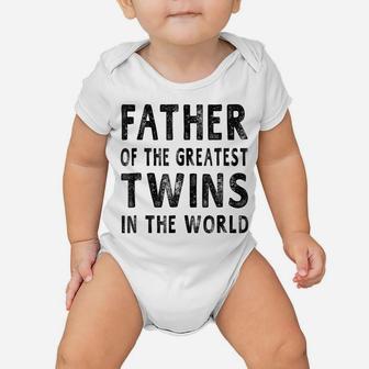 Mens Father Of The Greatest Twins Shirt Daddy Gift Men T-Shir Baby Onesie | Crazezy CA