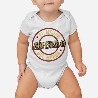 Mens Fathers Day Gift Shirts In Spanish El Mejor Abuelo Del Mundo Baby Onesie | Crazezy AU