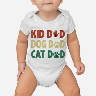 Mens Funny Kid Dog Cat Dad Cool Father's Day Fur Papa Pet Owner Baby Onesie | Crazezy CA