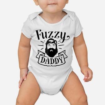 Mens Fuzzy Daddy Funny Shirt For Hipster Beard Father Dad Baby Onesie | Crazezy