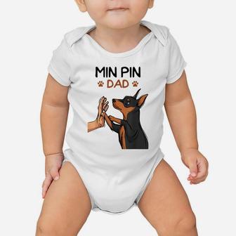 Mens Min Pin Dad Miniature Pinscher Dog Father Men Father´S Day Baby Onesie | Crazezy AU