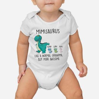 Mimisaurus Like A Normal Grandma But More Awesome Baby Onesie | Crazezy