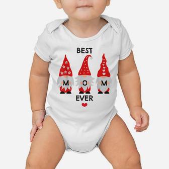 Mom Birthday Mothers Day Gnomes Best Mom Ever Love My Mother Baby Onesie | Crazezy