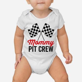 Mommy Pit Crew For Racing Party Costume Funny Family Baby Onesie | Crazezy