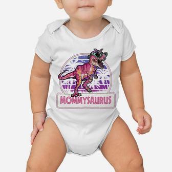 Mommysaurus T Rex Dinosaur Mama Saurus Family Matching Women Sweatshirt Baby Onesie | Crazezy