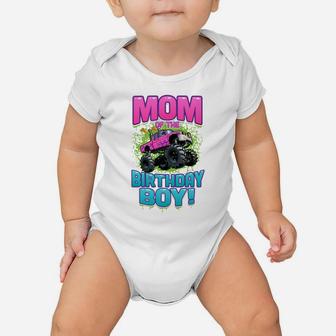 Monster Truck Mom Of The Birthday Boy Gift Baby Onesie | Crazezy