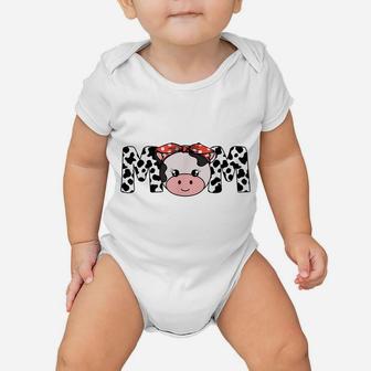 Mother Cow Mom Farming Birthday Funny Family Matching Gift Baby Onesie | Crazezy AU