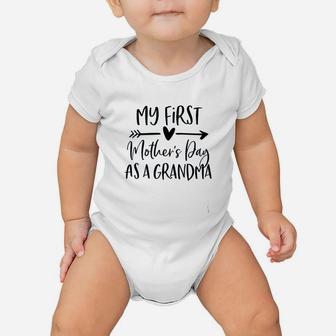 My First Mothers Day As A Grandma Baby Onesie | Crazezy