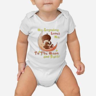 My Grandma Loves Me To The Moon And Back Baby Onesie | Crazezy UK