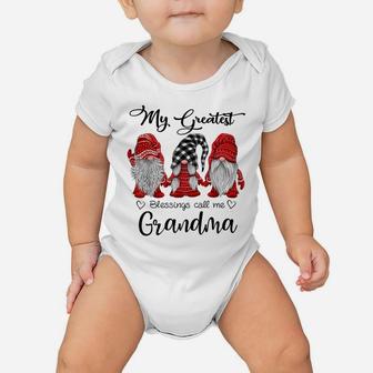 My Greatest Blessings Call Me Grandma Gnome Thanksgiving Tee Baby Onesie | Crazezy
