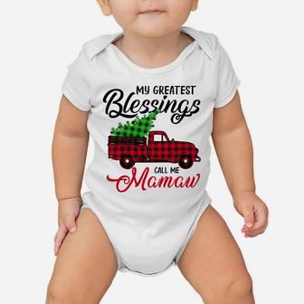 My Greatest Blessings Call Me Mamaw Xmas Gifts Christmas Baby Onesie | Crazezy