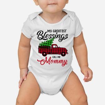 My Greatest Blessings Call Me Mommy Xmas Gifts Christmas Sweatshirt Baby Onesie | Crazezy