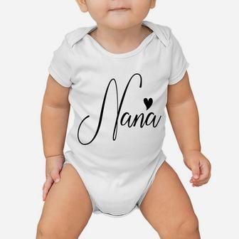 Nana Heart For Grandma Women Christmas Grandparents Day Baby Onesie | Crazezy