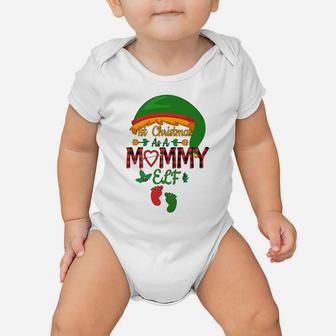 New Mom Xmas Gift | 1St Christmas As A Mommy Elf Baby Onesie | Crazezy