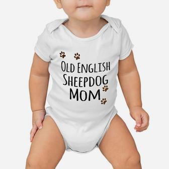 Old English Sheepdog Mom Baby Onesie | Crazezy