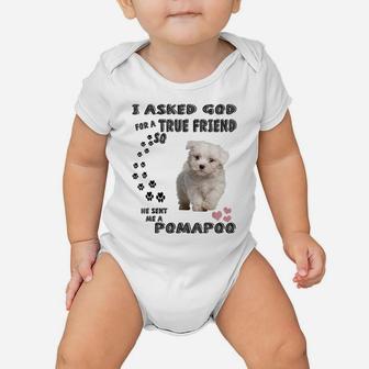 Pooranian Dog Mom, Pompoo Dad Pomeroodle Print, Cute Pomapoo Baby Onesie | Crazezy UK