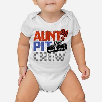 Race Car Themed Birthday Party Gift Aunt Pit Crew Costume Baby Onesie | Crazezy DE