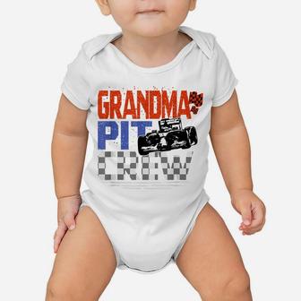 Race Car Themed Birthday Party Gift Grandma Pit Crew Costume Baby Onesie | Crazezy UK